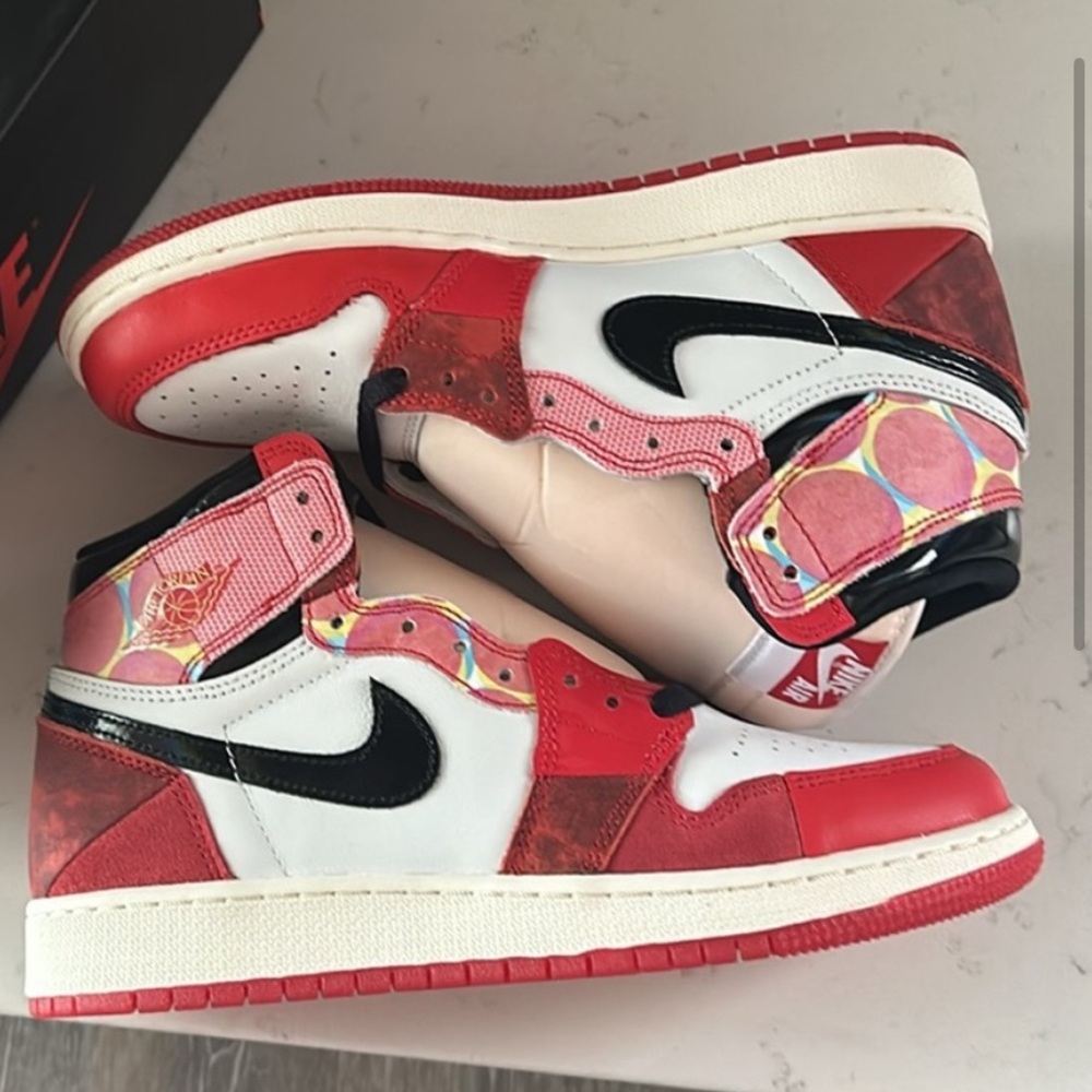 NEW Jordan 1 Retro High Spider-Man Across the Spider-Verse GS 6.5 Y or 8 Women’s